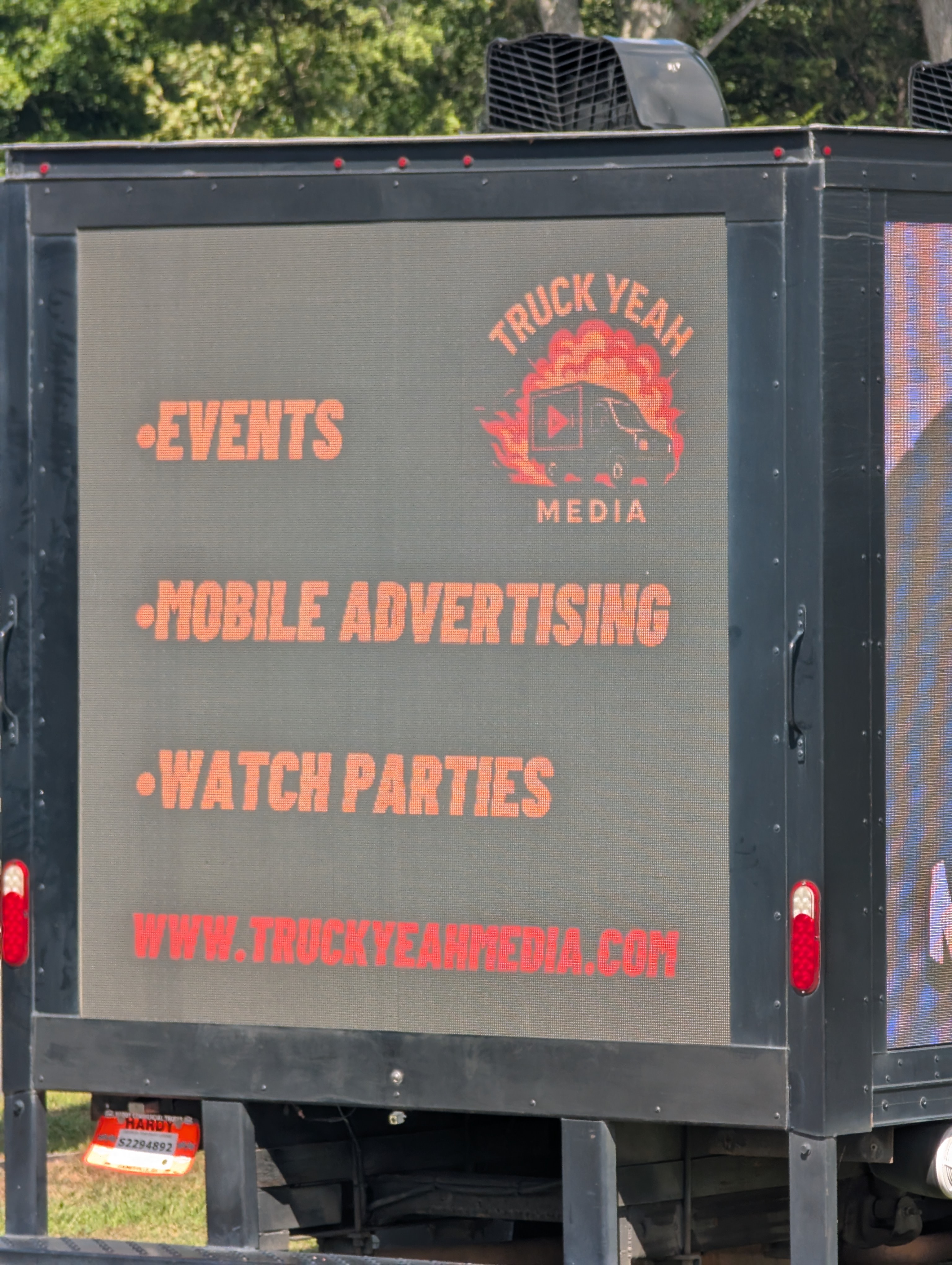 LED mobile billboard truck at event